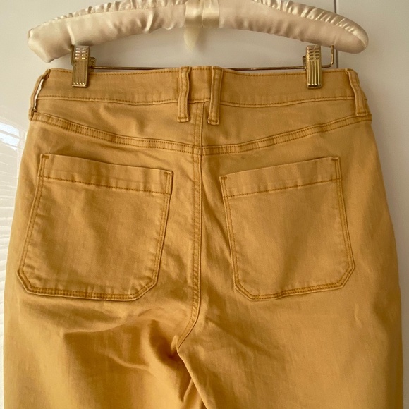 NWOT Wide Leg Crop Jeans Yellow 8 - Picture 6 of 6